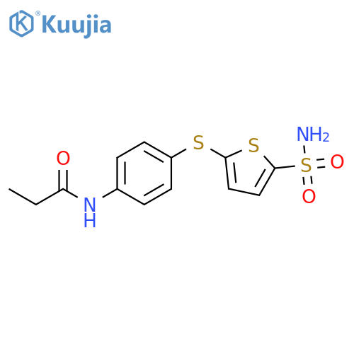 PROPANAMIDE, N-[4-[[5-(AMINOSULFONYL)-2-THIENYL]THIO]PHENYL]- structure