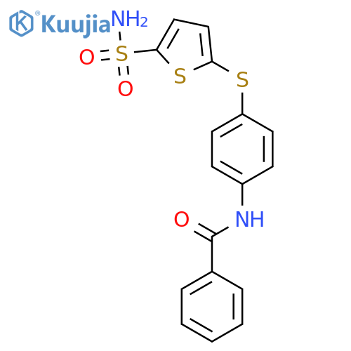 Benzamide, N-[4-[[5-(aminosulfonyl)-2-thienyl]thio]phenyl]- structure