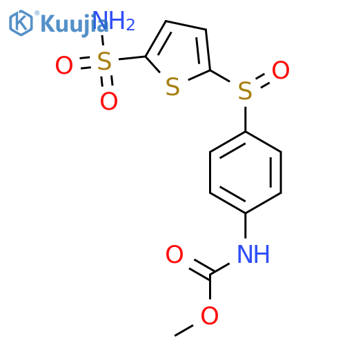 CARBAMIC ACID, [4-[[5-(AMINOSULFONYL)-2-THIENYL]SULFINYL]PHENYL]-, METHYL ESTER structure
