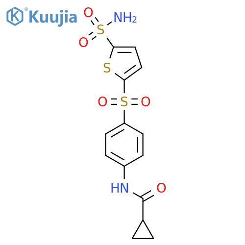 CYCLOPROPANECARBOXAMIDE, N-[4-[[5-(AMINOSULFONYL)-2-THIENYL]SULFONYL]PHENYL]- structure