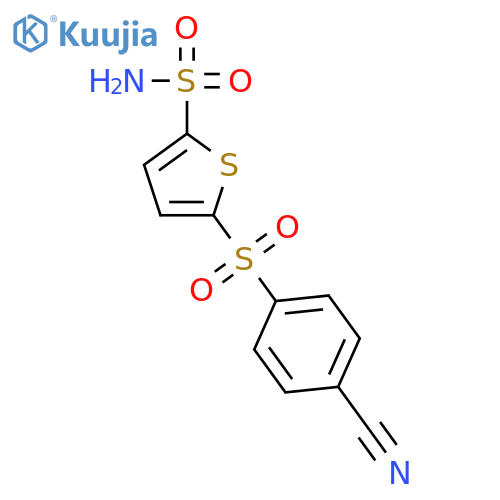 2-THIOPHENESULFONAMIDE, 5-[(4-CYANOPHENYL)SULFONYL]- structure