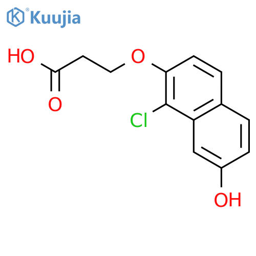 PROPANOIC ACID, 3-[(1-CHLORO-7-HYDROXY-2-NAPHTHALENYL)OXY]- structure