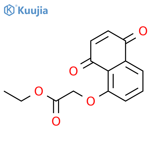Acetic acid, [(5,8-dihydro-5,8-dioxo-1-naphthalenyl)oxy]-, ethyl ester structure