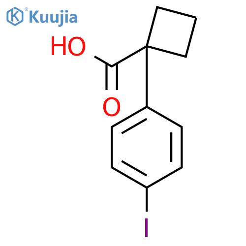 Cyclobutanecarboxylic acid, 1-(4-iodophenyl)- structure