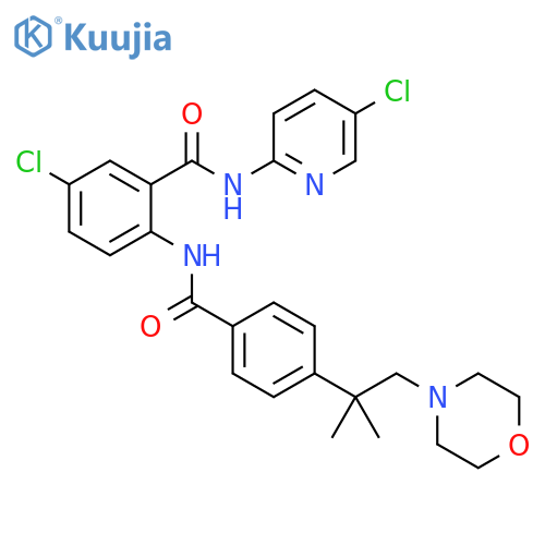 Benzamide,5-chloro-N-(5-chloro-2-pyridinyl)-2-[[4-[1,1-dimethyl-2-(4-morpholinyl)ethyl]benzoyl]amino]- structure