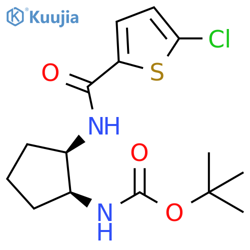 Carbamic acid,[(1S,2R)-2-[[(5-chloro-2-thienyl)carbonyl]amino]cyclopentyl]-,1,1-dimethylethyl ester structure