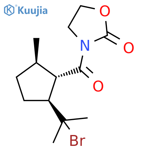 2-Oxazolidinone,3-[[(1S,2S,5R)-2-(1-bromo-1-methylethyl)-5-methylcyclopentyl]carbonyl]- structure