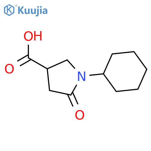 1-Cyclohexyl-5-oxopyrrolidine-3-carboxylic acid structure