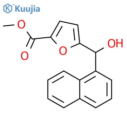 2-Furancarboxylic acid, 5-(hydroxy-1-naphthalenylmethyl)-, methyl ester structure