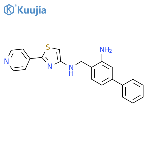 4-Thiazolamine, N-[(3-amino[1,1'-biphenyl]-4-yl)methyl]-2-(4-pyridinyl)- structure