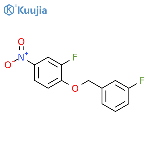 Benzene, 2-fluoro-1-[(3-fluorophenyl)methoxy]-4-nitro- structure