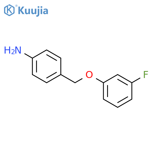 Benzenamine, 4-[(3-fluorophenoxy)methyl]- structure