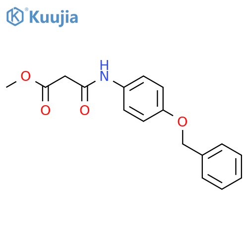 Propanoic acid, 3-oxo-3-[[4-(phenylmethoxy)phenyl]amino]-, methylester structure