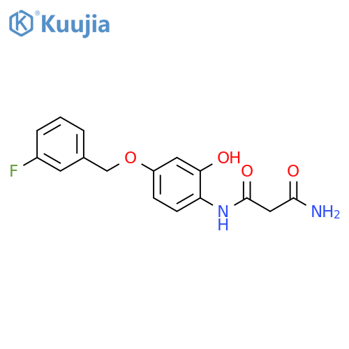 Propanediamide, N-[4-[(3-fluorophenyl)methoxy]-2-hydroxyphenyl]- structure