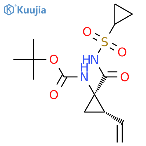 tert-butyl N-[(1R,2S)-1-(cyclopropylsulfonylcarbamoyl)-2-vinyl-cyclopropyl]carbamate structure