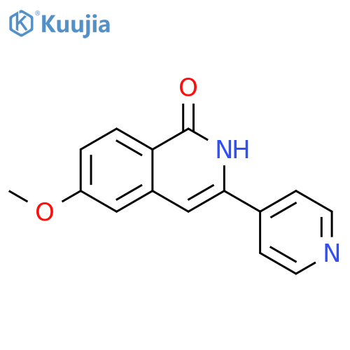 1(2H)-Isoquinolinone, 6-methoxy-3-(4-pyridinyl)- structure