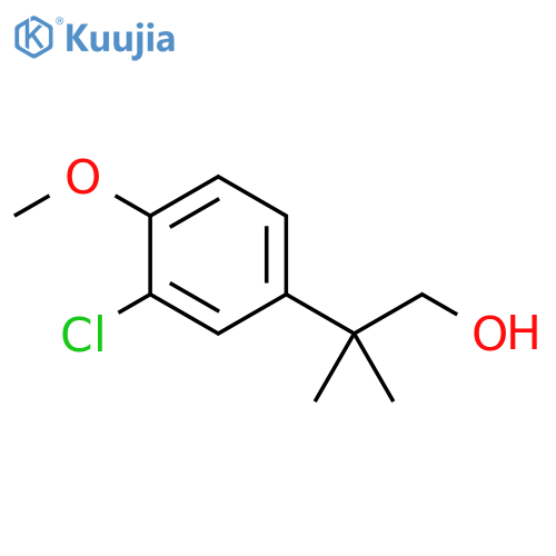 2-(3-chloro-4-methoxyphenyl)-2-methylpropan-1-ol structure