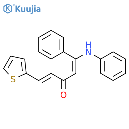 1,4-PENTADIEN-3-ONE, 1-PHENYL-1-(PHENYLAMINO)-5-(2-THIENYL)- structure