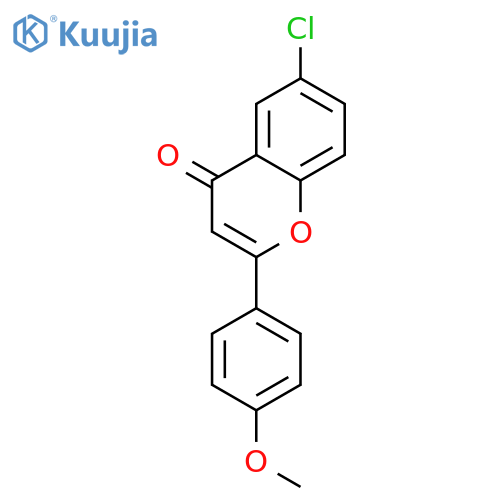 4H-1-Benzopyran-4-one, 6-chloro-2-(4-methoxyphenyl)- structure