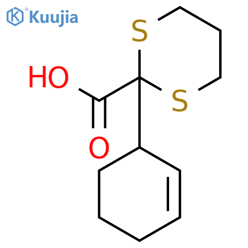 1,3-DITHIANE-2-CARBOXYLIC ACID, 2-(2-CYCLOHEXEN-1-YL)- structure