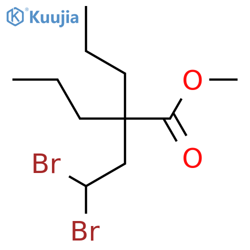 Pentanoic acid, 2-(2,2-dibromoethyl)-2-propyl-, methyl ester structure