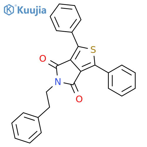 4H-THIENO[3,4-C]PYRROLE-4,6(5H)-DIONE, 1,3-DIPHENYL-5-(2-PHENYLETHYL)- structure
