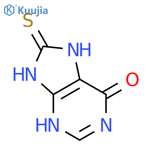 6-Hydroxy-8-mercaptopurine structure