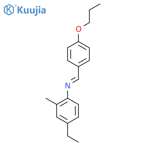 Benzenamine, 4-ethyl-2-methyl-N-[(4-propoxyphenyl)methylene]- structure