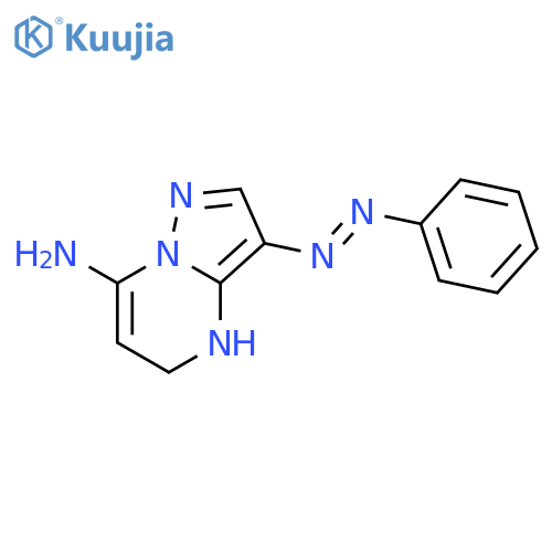 Pyrazolo[1,5-a]pyrimidin-7-amine, 4,5-dihydro-3-(phenylazo)- structure