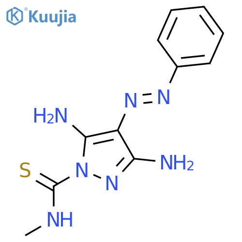 1H-Pyrazole-1-carbothioamide, 3,5-diamino-N-methyl-4-(phenylazo)- structure