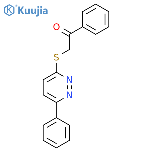 1-phenyl-2-(6-phenylpyridazin-3-yl)sulfanylethan-1-one structure