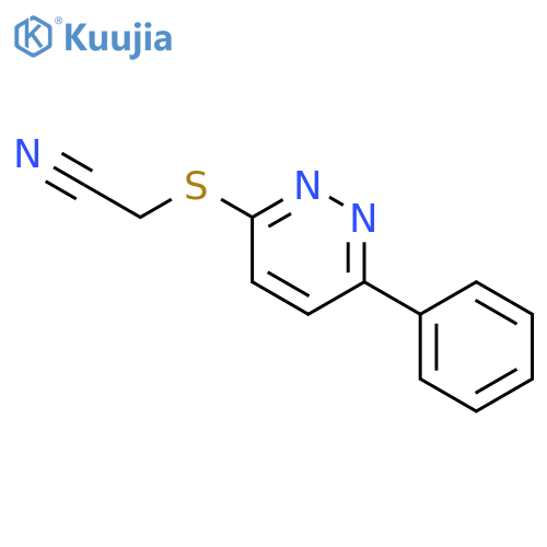 Acetonitrile, [(6-phenyl-3-pyridazinyl)thio]- structure