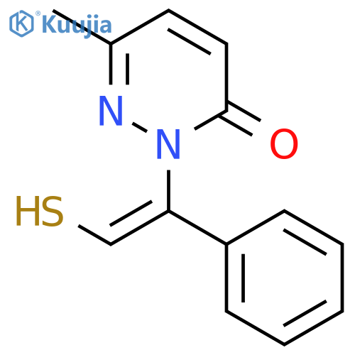 3(2H)-Pyridazinone, 2-(2-mercapto-1-phenylethenyl)-6-methyl- structure