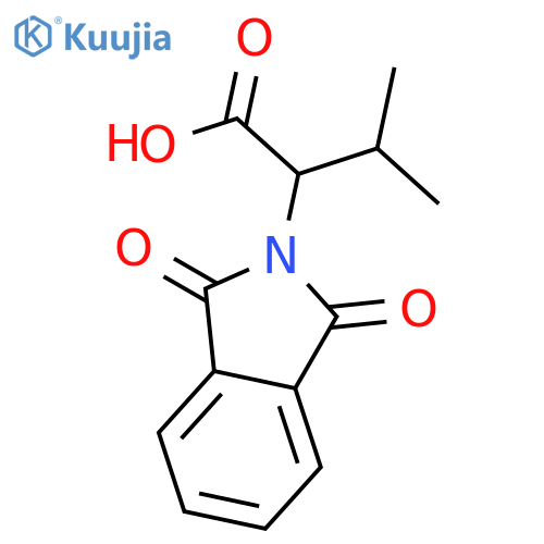 (2S)-2-(1,3-dioxoisoindolin-2-yl)-3-methyl-butanoic acid structure