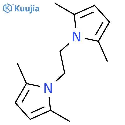 1,2-Bis(2,5-dimethyl-1H-pyrrol-1-yl)ethane structure