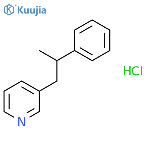 PYRIDINE, 3-(2-PHENYLPROPYL)-, HYDROCHLORIDE, (+)- structure