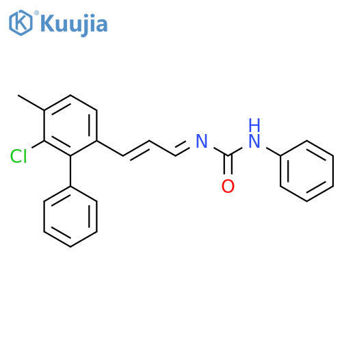 Urea, [3-(6-chloro-5-methyl[1,1'-biphenyl]-2-yl)-2-propenylidene]phenyl- structure