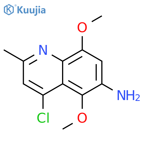 6-Quinolinamine, 4-chloro-5,8-dimethoxy-2-methyl- structure