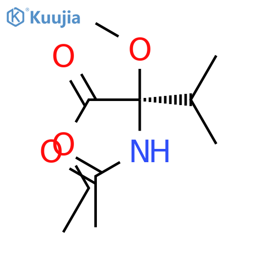 Valine, N-acetyl-2-methoxy-, ethyl ester structure