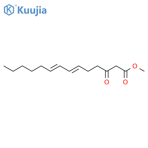 Methyl 3-oxotetradeca-6,8-dienoate structure