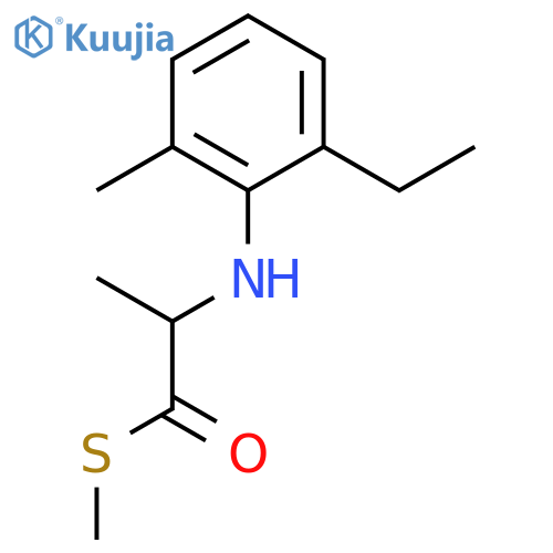 PROPANETHIOIC ACID, 2-[(2-ETHYL-6-METHYLPHENYL)AMINO]-, S-METHYL ESTER structure