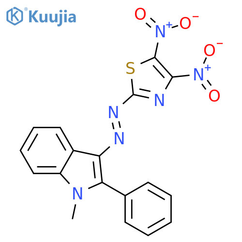 1H-Indole, 3-[(4,5-dinitro-2-thiazolyl)azo]-1-methyl-2-phenyl- structure