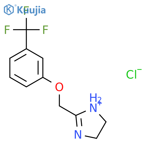 2-{[3-(trifluoromethyl)phenoxy]methyl}-4,5-dihydro-1H-imidazol-1-ium chloride structure