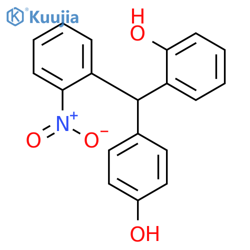 Phenol, 2-[(4-hydroxyphenyl)(2-nitrophenyl)methyl]- structure