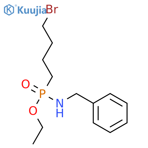 Phosphonamidic acid, P-(4-bromobutyl)-N-(phenylmethyl)-, ethyl ester structure