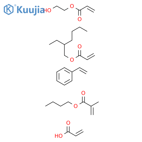 2-Propenoicacid,2-methyl-,butylester,polymerwithethenylbenzene,2-ethylhexyl2-propenoate,2-hydroxyethyl2-propenoateand2-propenoicacid structure