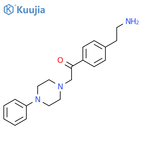 ETHANONE, 1-[4-(2-AMINOETHYL)PHENYL]-2-(4-PHENYL-1-PIPERAZINYL)- structure