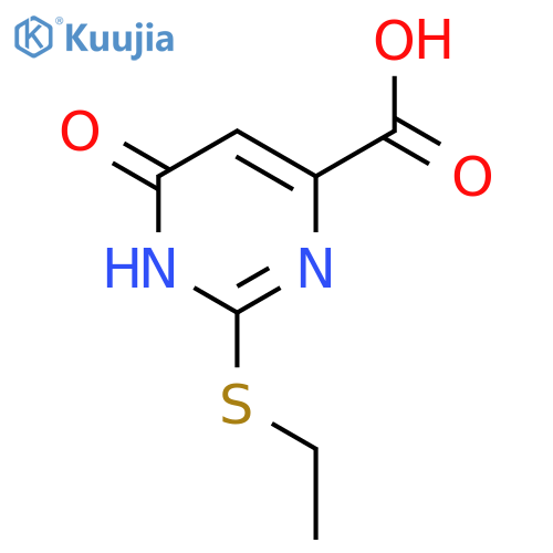 4-Pyrimidinecarboxylicacid, 2-(ethylthio)-1,6-dihydro-6-oxo- structure