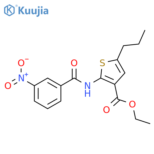 Ethyl 2-[(3-nitrobenzoyl)amino]-5-propyl-thiophene-3-carboxylate structure