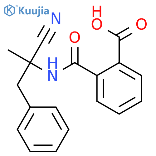 Benzoic acid, 2-[[(1-cyano-1-methyl-2-phenylethyl)amino]carbonyl]- structure